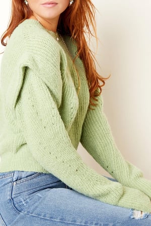 Pull à épaules tombantes Blanc cassé S/M h5 Image4